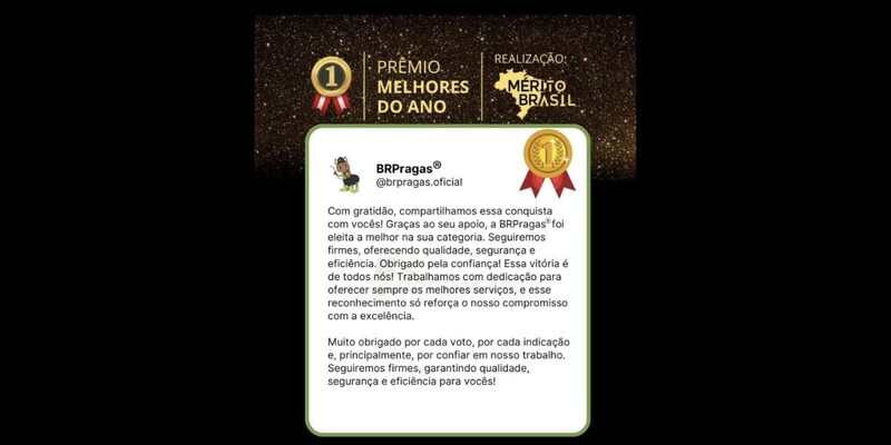 Eleitos a Melhor Empresa de Controle de Pragas da Cidade! Nosso Muito Obrigado!